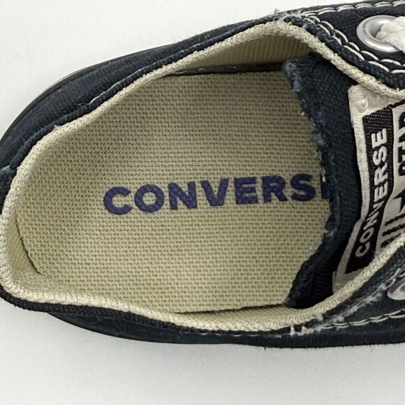 Converse Chuck Taylor All Star Black Canvas Lace Up Sneakers - Big Kid US 1 - Picture 10 of 12